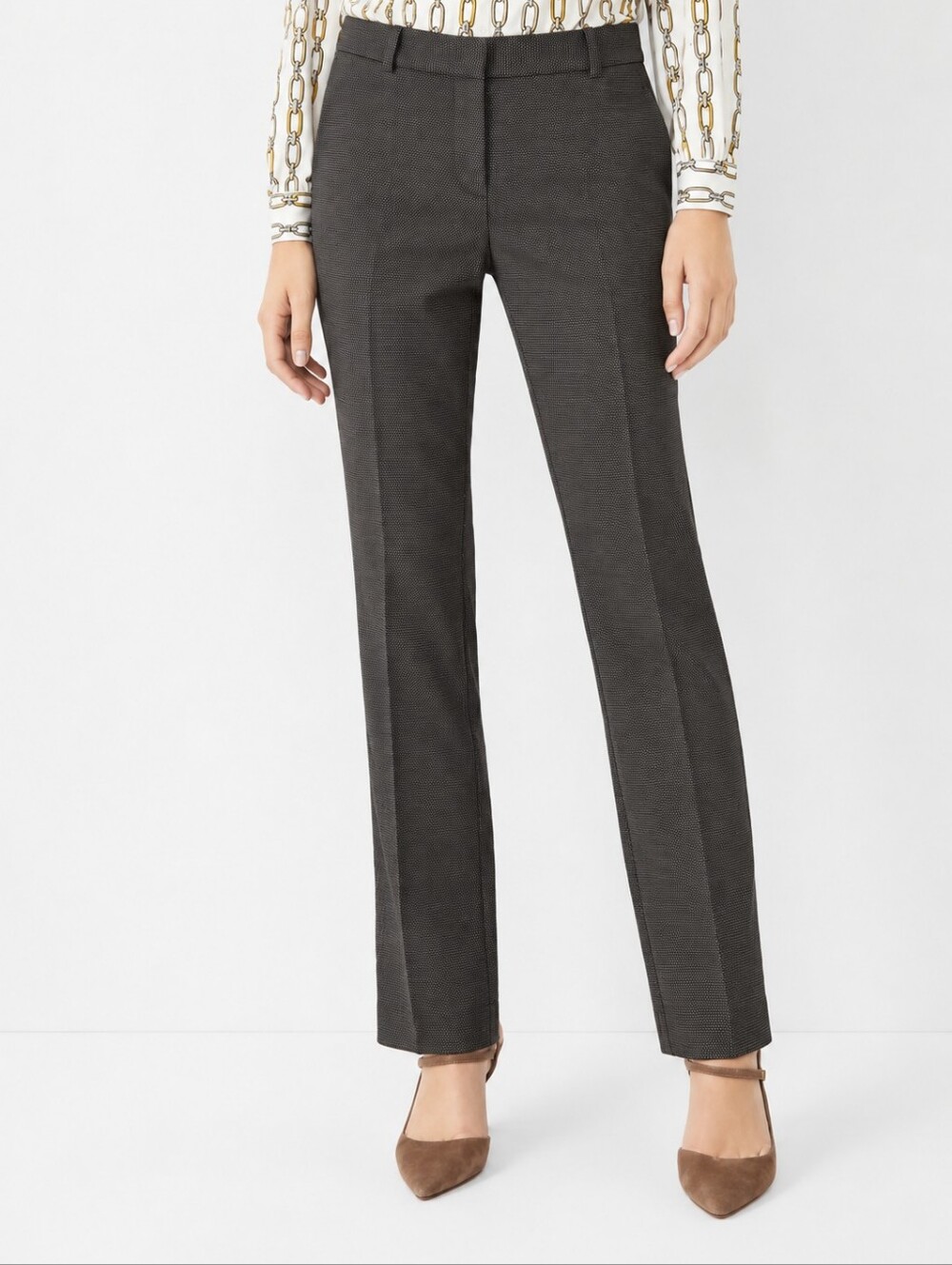 ❤ ANN TAYLOR CURVY FIT HIGH RISE STRAIGHT LEG TROUSERS / PANTS, 6 (28)